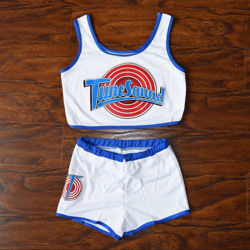 Tune Squad lola bunny top & Shorts Halloween Set